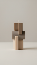 Geometric Tower Candle Soy Wax
